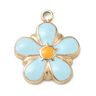 304 Stainless Steel Enamel Pendants STAS-I369-04G-03-1