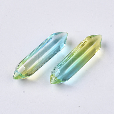 Two Tone Glass Double Terminated Point Beads GLAA-S167-12I-1