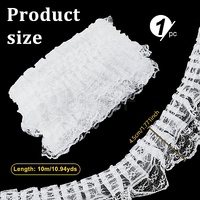 1Pc Organza Flower Lace Ribbon OCOR-NB0002-85A-1
