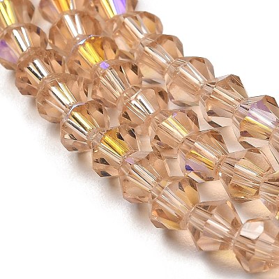 Transparent Electroplate Glass Beads Strands EGLA-A039-T2mm-L12-1