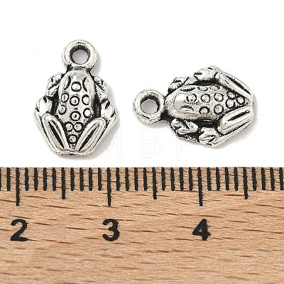 Tibetan Style Alloy Frog Charms X-TIBEP-O009-28-1