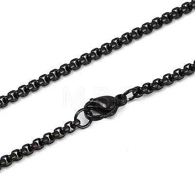 201 Stainless Steel Hollow Moon Cat Shaped Pendant Box Chain Necklaces NJEW-M010-06-1