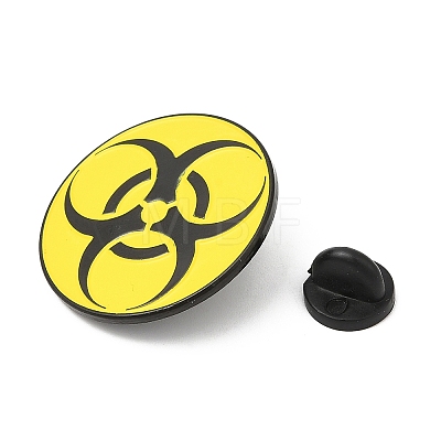 Radioactive Sign Enamel Pin JEWB-D018-02A-EB-1