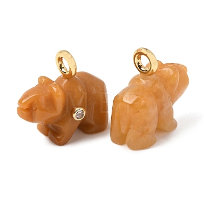 Natural Topaz Jade Carved Pendants G-H357-02G-10-1