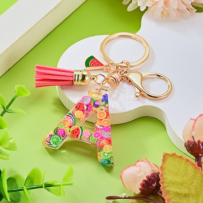 Fruit Series Letter Resin Keychains KEYC-TAC0033-02A-1