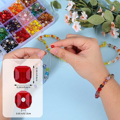 2 Bags Imitation Artificial Crystal Glass Beads GLAA-SZ0001-95C-03-1