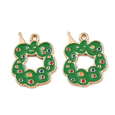 Christmas Alloy Enamel Pendants ENAM-I081-01KCG-03-1
