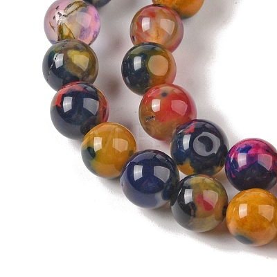 Natural Agate Bead Strands G-C116-B01-01-1