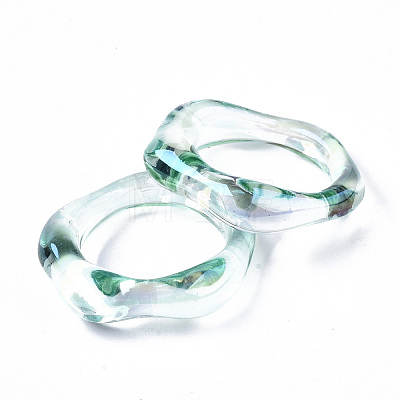 Transparent Resin Finger Rings RJEW-T013-001-E07-1