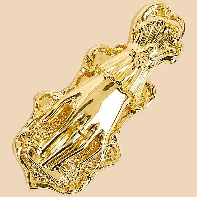 Alloy Hand Shaped Bookmark Clip AJEW-CP0006-94A-G-1