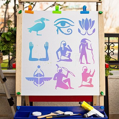 GORGECRAFT PET Plastic Drawing Painting Stencils Templates DIY-WH0285-010-1