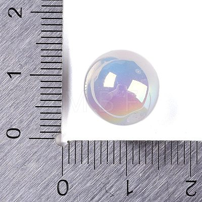 Rainbow Iridescent Plating Acrylic Beads FIND-B077-01A-1