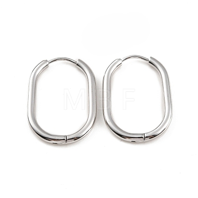 Non-Tarnish 304 Stainless Steel Oval Hoop Earrings LS-EJEW-M218-02C-P-1