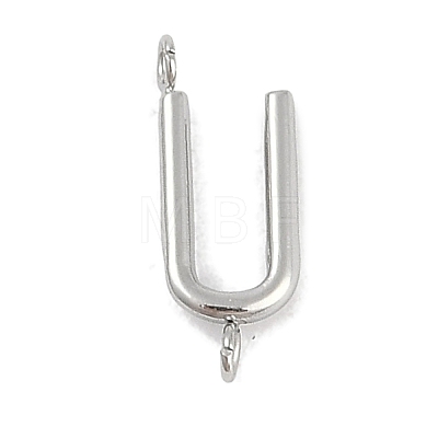 304 Stainless Steel Letter Connector Charms STAS-M108-01P-21-1