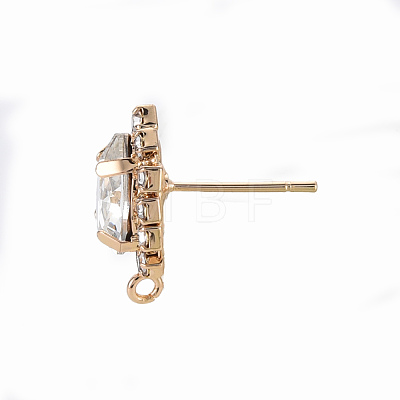 Brass Stud Earring Findings KK-Q253-009-1