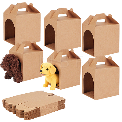 Kraft Paper Folding Paper Pet Gift Packing Tote Boxes CON-WH0089-238B-1