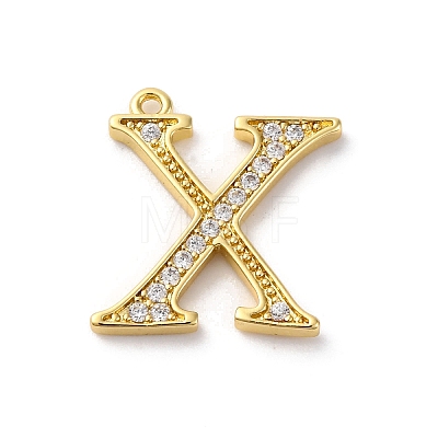 Rack Plating Brass Micro Pave Cubic Zirconia Pendant KK-H449-76G-20-1