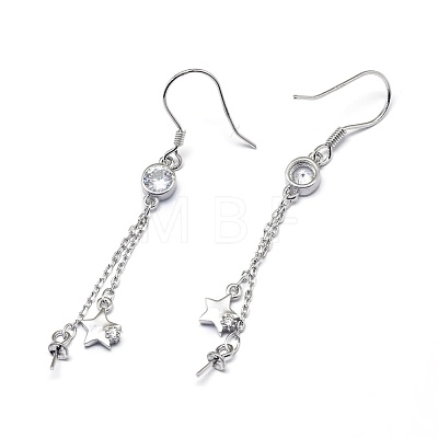 925 Sterling Silver Dangle Earring Findings STER-L057-057P-1