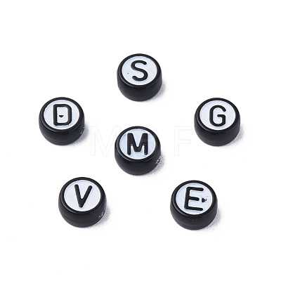 Opaque Black Acrylic Beads MACR-N012-19-1