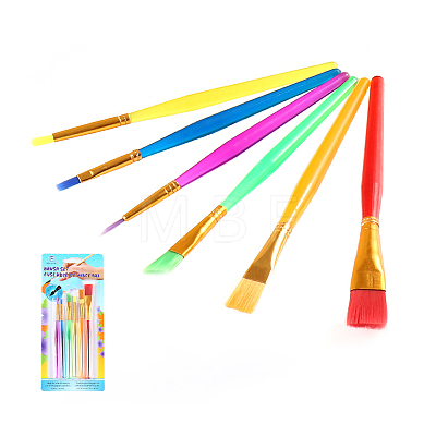 Plastic Children's Nylon Brush Head Tempera Paint Brush Set DRAW-PW0001-095-1