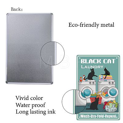 Rectangle Metal Iron Sign Poster AJEW-WH0157-332-1