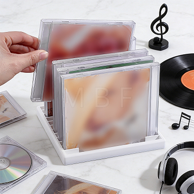 12 Grids Plastic CD Storage Racks AJEW-WH0643-111A-1
