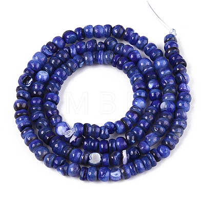 Natural Freshwater Shell Dyed Beads Strands SHEL-T020-29A-10-1