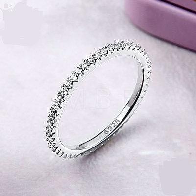 Anti-Tarnish Rhodium Plated 925 Sterling Silver Finger Rings RJEW-FF0008-008P-17mm-1