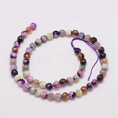 Natural Fire Crackle Agate Bead Strands G-G882-6mm-B07-2-1