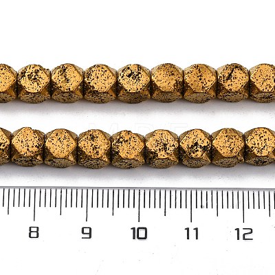 Electroplated Natural Lava Rock Beads Strands G-A256-C01-01C-1