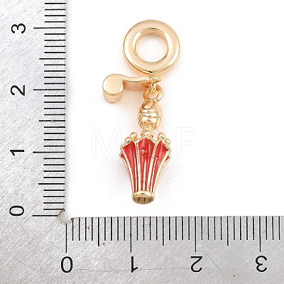 Brass Enamel European Dangle Charms KK-CBA6818-14G-1