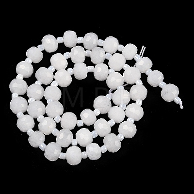 Natural White Jade Beads Strands G-H057-A22-07-1