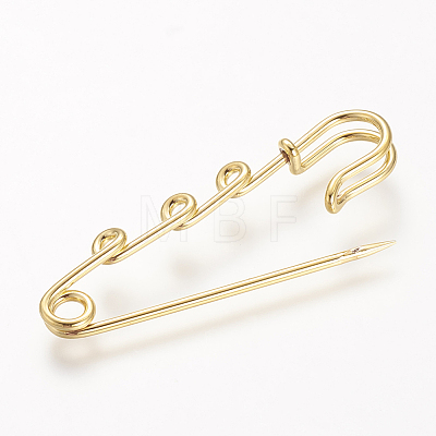 Iron Safety Brooch Findings IFIN-R226-G-1