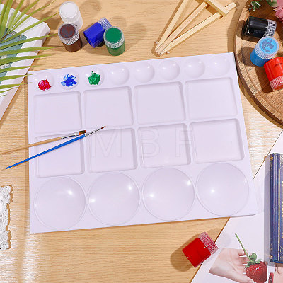 Rectangle Plastic Watercolor Oil Palette AJEW-WH0696-655-1