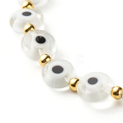 Handmade Evil Eye Lampwork Stretch Bracelets Set for Girl Women BJEW-JB06864-1