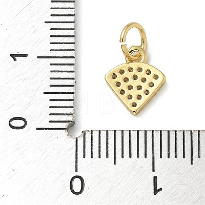 Rack Plating Brass Micro Pave Cubic Zirconia Pendants KK-K392-38G-1