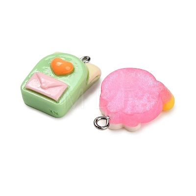 Opaque Resin Pendants RESI-B047-07-1