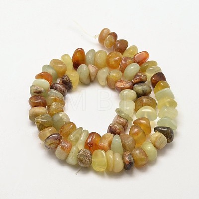 Natural Xiuyu Jade Nuggets Beads Strands G-P091-29-1