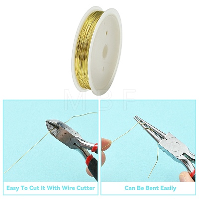 Round Copper Jewelry Wire X-CWIR-CW0.4mm-07-1