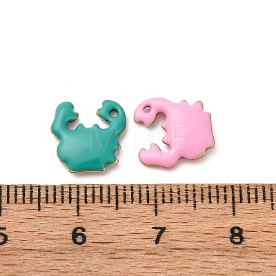 304 Stainless Steel Enamel Charms X-STAS-Q363-14E-G-1