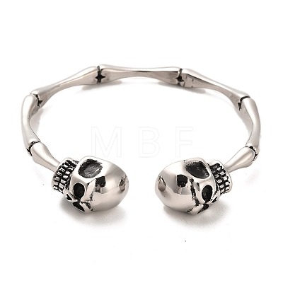 304 Stainless Steel Cuff Bangles BJEW-E094-18AS-1