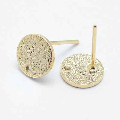 Brass Stud Earring Findings KK-F728-22G-NF-1