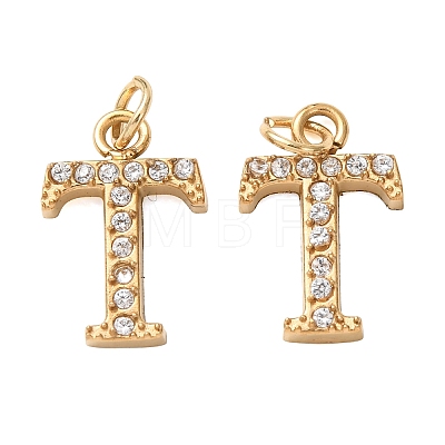 304 Stainless Steel with Crystal Rhinestone Charms RB-CBA5270-11G-T-1