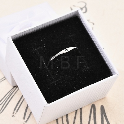 Rhodium Plated 925 Sterling Silver Adjustable Rings RJEW-S397-01P-08-1