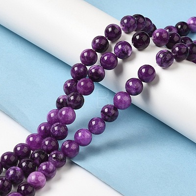 Natural Dyed White Jade Beads Strands G-M402-C03-17-1