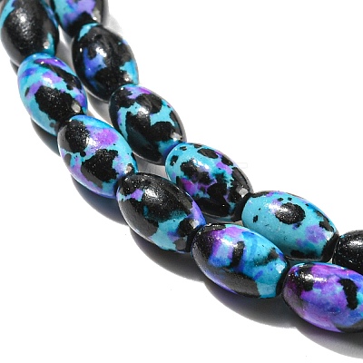 Spray Painted Synthetic Turquoise Beads Strands G-E617-B07-01B-1