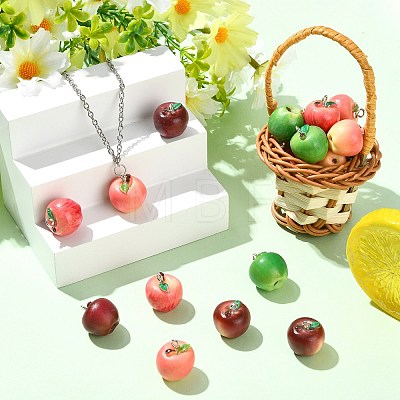 20Pcs 4 Colors Opaque Resin Pendants CRES-CJ0001-94-1