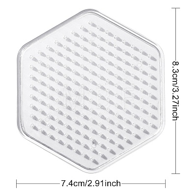 Hexagon ABC Plastic Pegboards Used for 5x5mm DIY Fuse Beads DIY-YW0008-17-1