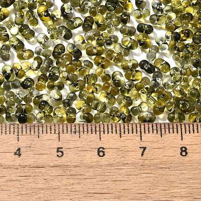 Transparent Baking Paint Glass Seed Beads SEED-A033-06A-06-1