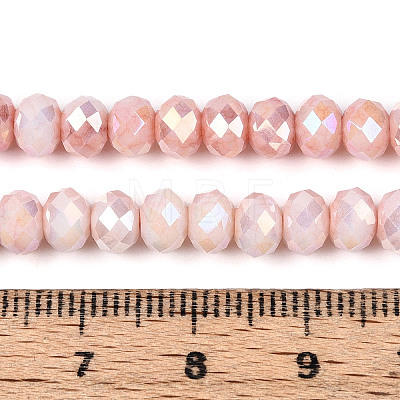 Anti-Tarnish Electroplate Rondelle Glass Beads Strands EGLA-T021-6mm-17-03-1
